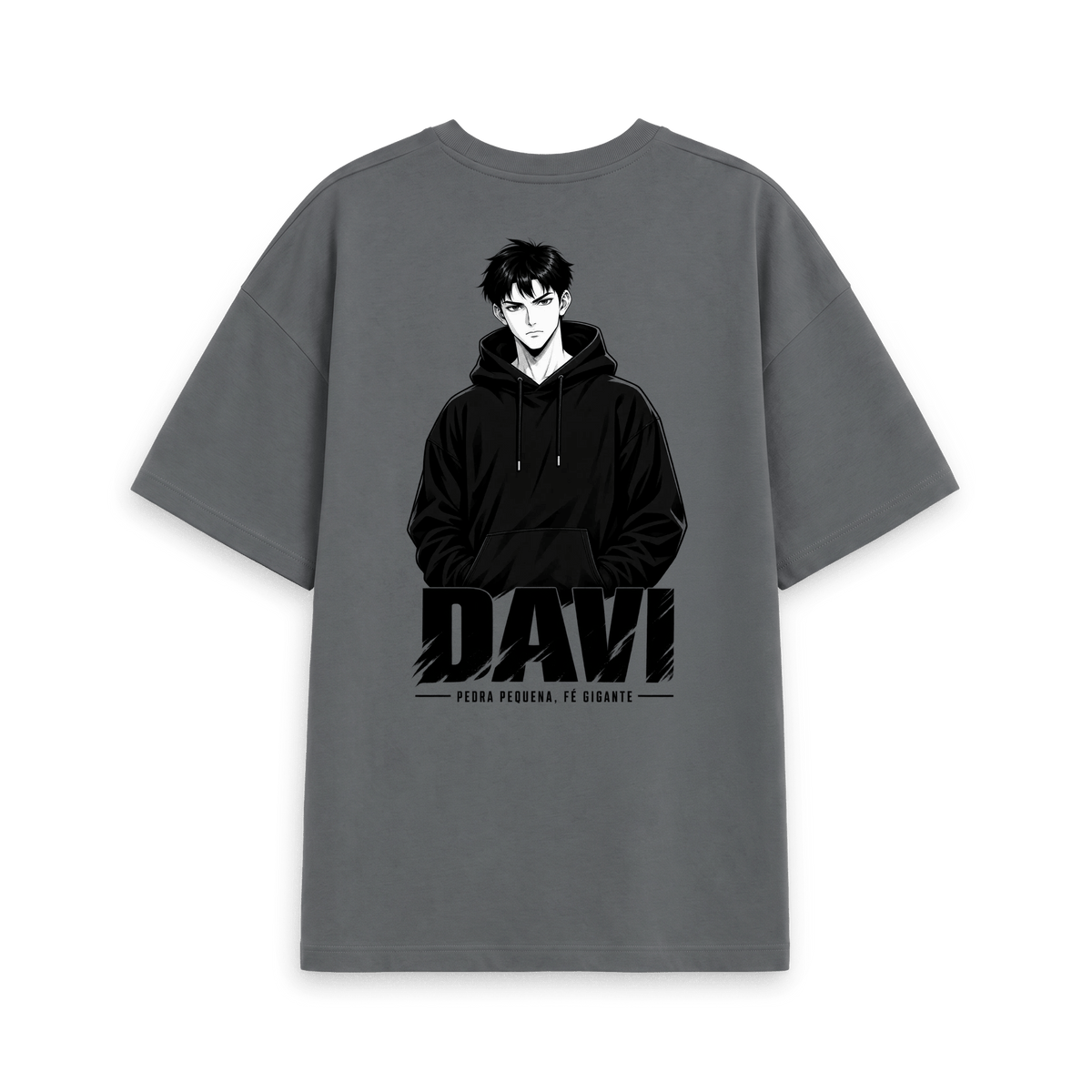 Slate Grey Printed T-shirt Back