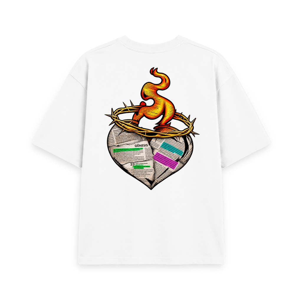 White Printed T-shirt Back