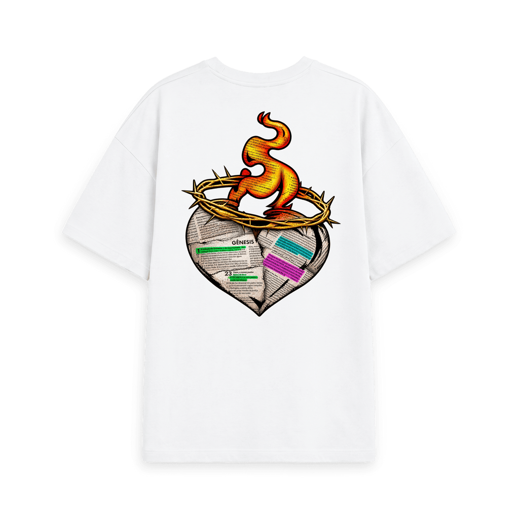 White Printed T-shirt Back